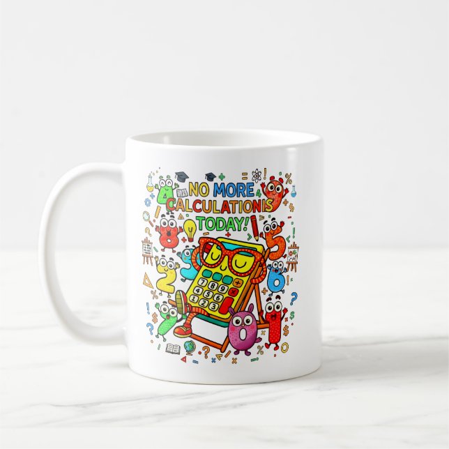 Café Caneca de Matemática Divertida Sem Mais Cálculos H (Esquerda)
