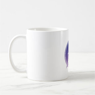 Café Caneca de Medalhão com Gradiente de Silhueta de Da