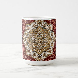 Café Caneca de Medalhão Tribal Borgonha Presente Vintag