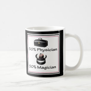 Café Caneca de médico 50% médico 50% mágico