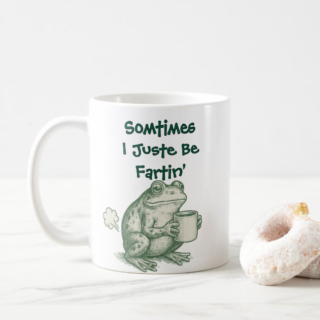 Café Caneca de Meme Engraçado – Às vezes Eu Estou Só Pe (Com Donut)