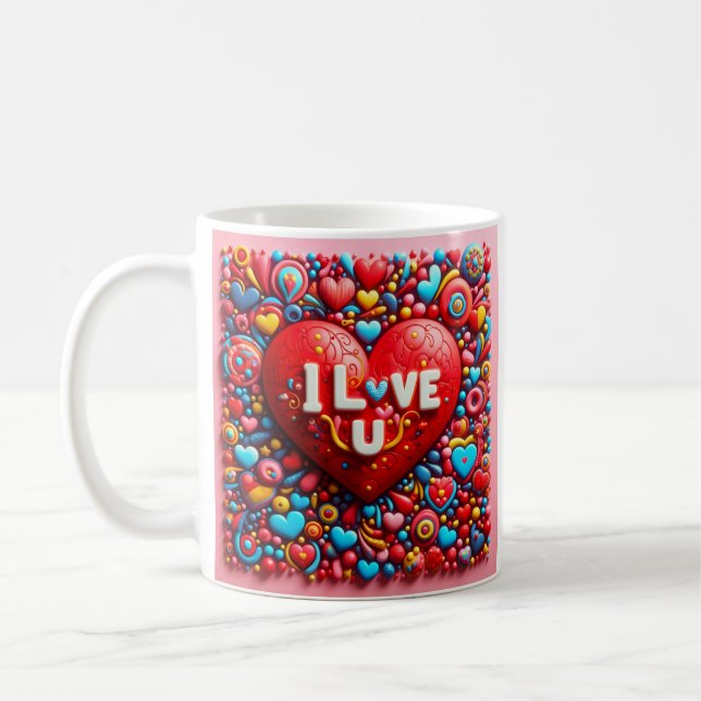 Café Caneca de mensagem de amor (Esquerda)