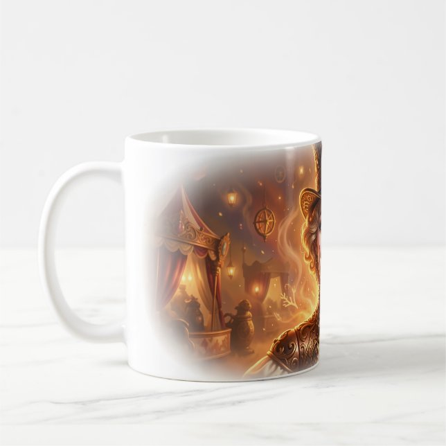 Café Caneca de Mestre de Circo Steampunk Palhaço Fogo (Esquerda)