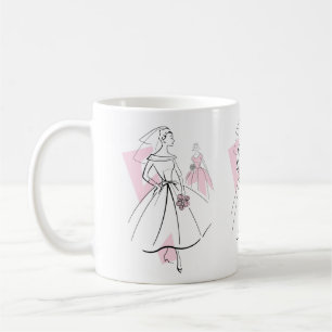 Café Caneca de Moda Cor-de-Rosa