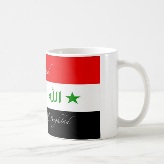 Café Caneca de Moeyed - bandeira velha de Iraque (Direita)