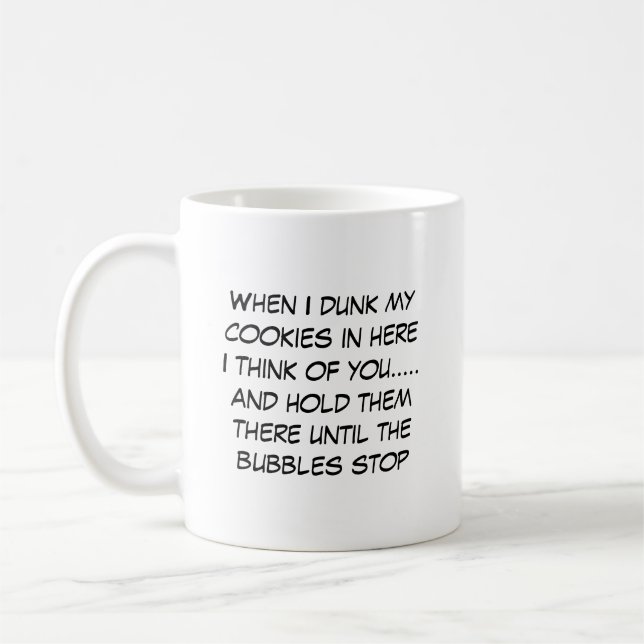 Café Caneca de Molho de Biscoito Engraçada | Texto Edit (Esquerda)