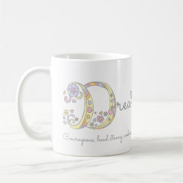 Café Caneca de monograma com significado do nome com le