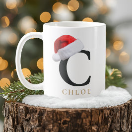 Café Caneca de Monograma de Natal