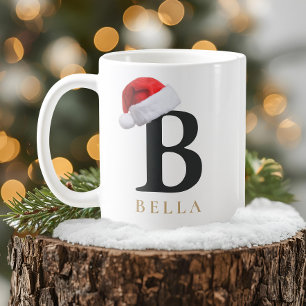 Café Caneca de Monograma de Natal