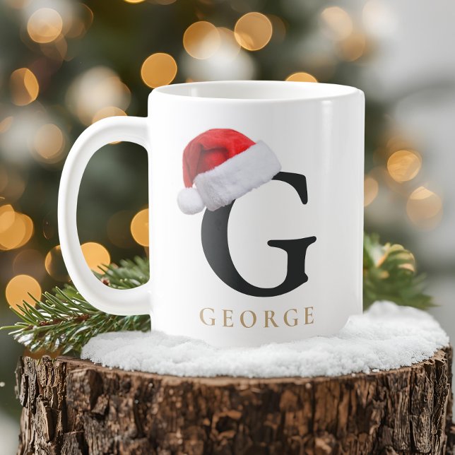 Café Caneca de Monograma de Natal (Criador carregado)