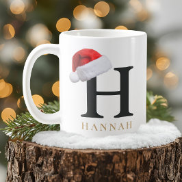 Café Caneca de Monograma de Natal