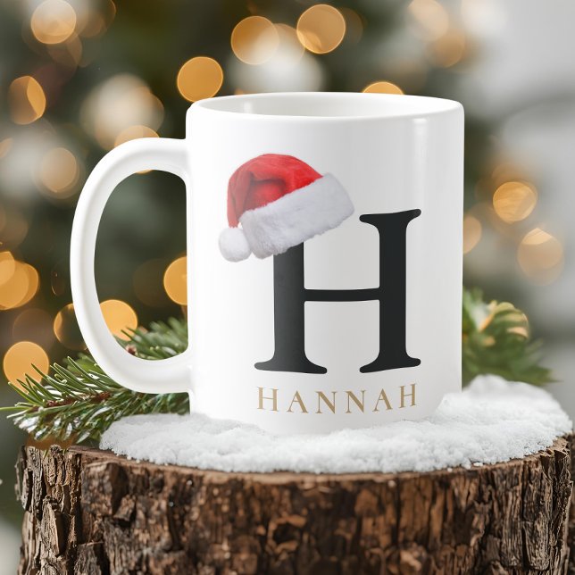 Café Caneca de Monograma de Natal (Criador carregado)