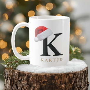 Café Caneca de Monograma de Natal