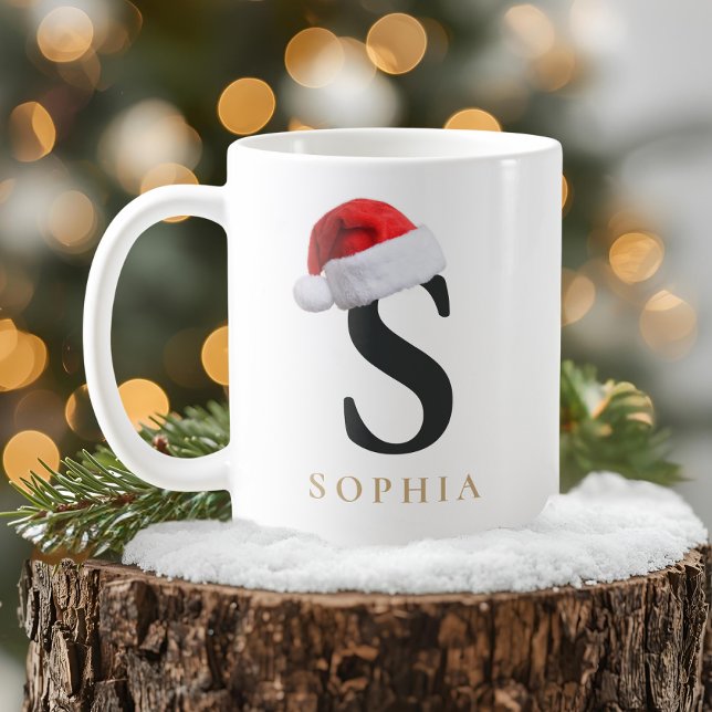 Café Caneca de Monograma de Natal (Criador carregado)