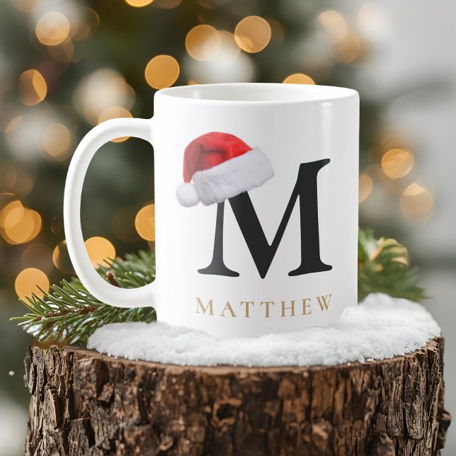 Café Caneca de Monograma de Natal (Criador carregado)