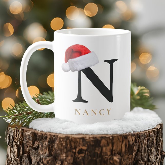 Café Caneca de Monograma de Natal (Criador carregado)