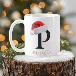 Café Caneca de Monograma de Natal