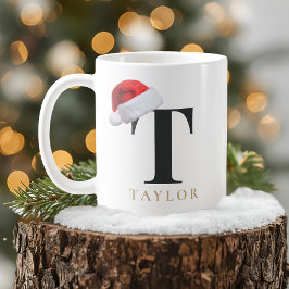 Café Caneca de Monograma de Natal