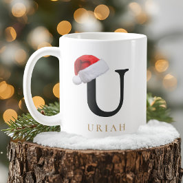 Café Caneca de Monograma de Natal