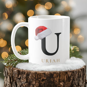 Café Caneca de Monograma de Natal