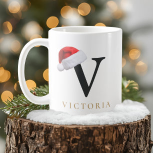Café Caneca de Monograma de Natal
