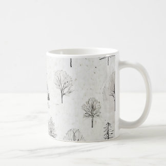 Café caneca de montanha de inverno