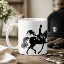 Caneca de Montaria de Dressage Cavaleiro Cavalo