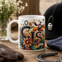 Caneca de Montaria de Dressage Cavaleiro Cavalo