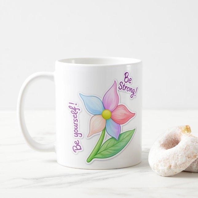 Café Caneca de motivação (Com Donut)