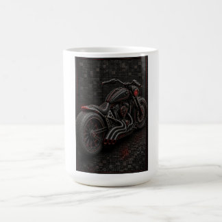 Café Caneca de Moto Customizada Black Inferno Mosaic