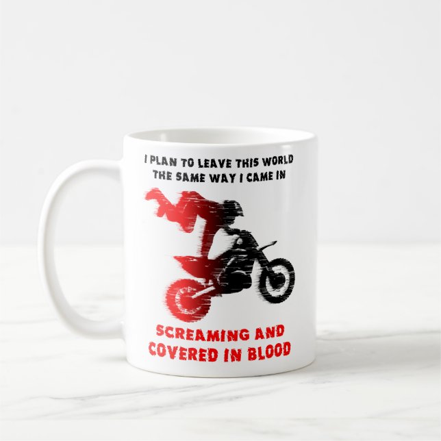 Café Caneca de Motocross de Moto de Trilha Gritando San (Esquerda)