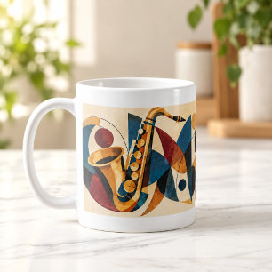Café Caneca de Música Cubista Jazz ao Crepúsculo