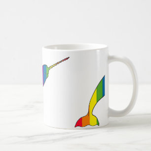 Café Caneca de Narwhal do arco-íris