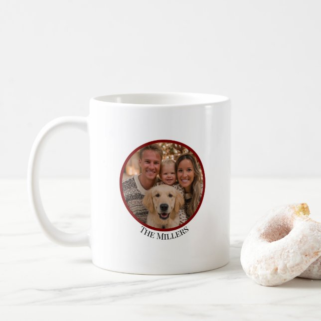 Café Caneca de Natal Adicione sua Foto e Texto (Com Donut)