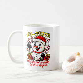Café Caneca de Natal Alegre Clássica Homem de Neve Eleg