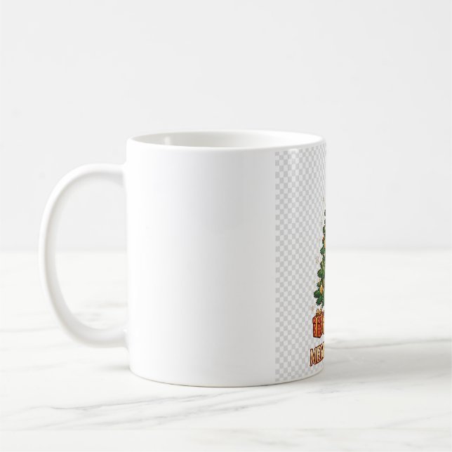 Café Caneca de Natal Alegre e Brilhante (Esquerda)