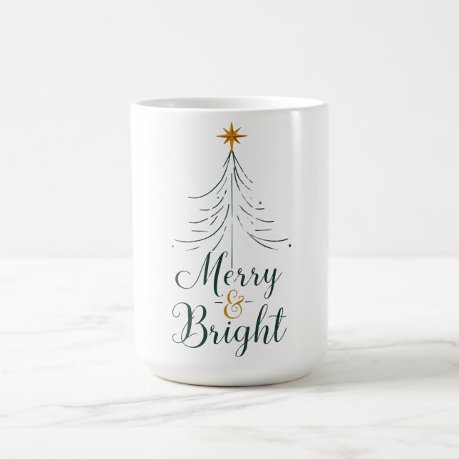 Café Caneca de Natal Alegre e Brilhante (Centro)