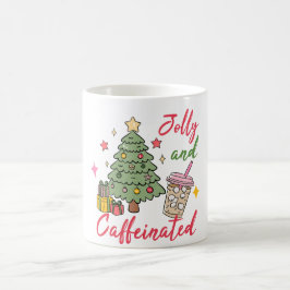 Café Caneca de Natal Alegre e Cafeinada