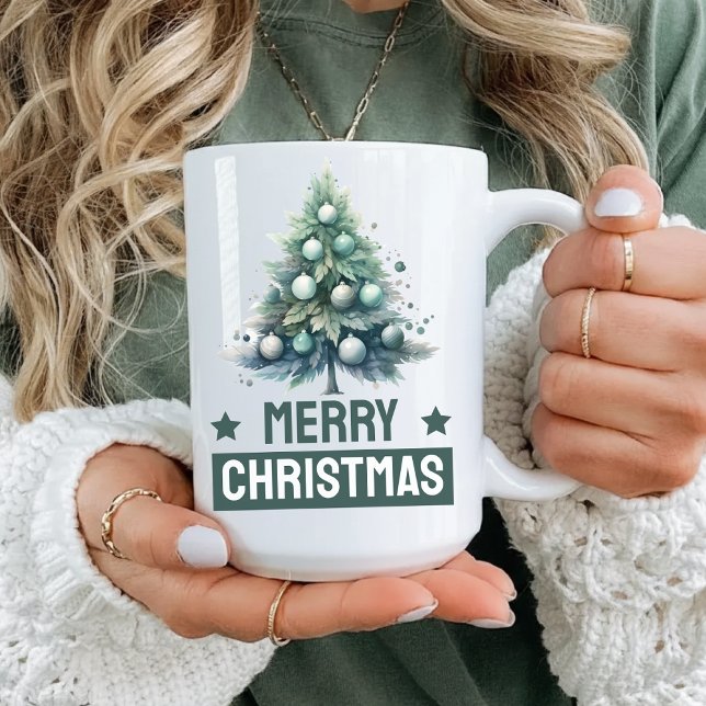 Café Caneca de Natal Aquarela Presente para Ela ou Ele (watercolor Christmas mug, merry Christmas mug, Christmas coffee mug, watercolor holiday mug,)