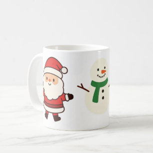Café Caneca de Natal, Árvore e Boneco de Neve