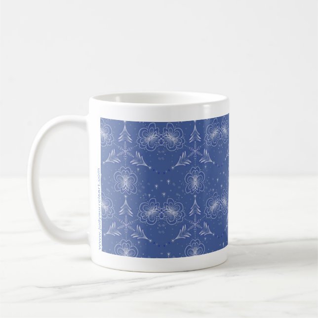 Café Caneca de Natal Azul (Esquerda)