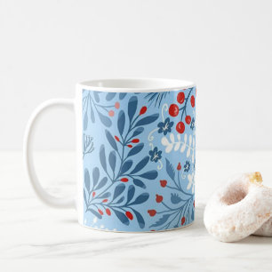 Café Caneca de Natal Azul Feliz Natal