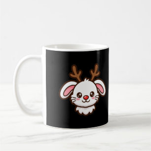 Café Caneca de Natal Bunny Reindeer