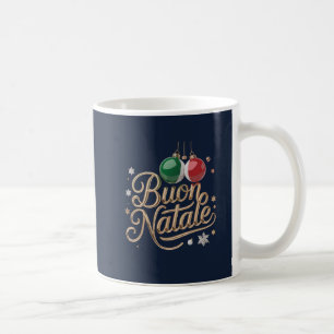 Café Caneca de Natal Buon Natale Italian Gold