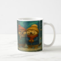 Caneca de Natal Caprichosa com Amigos Animais Acon