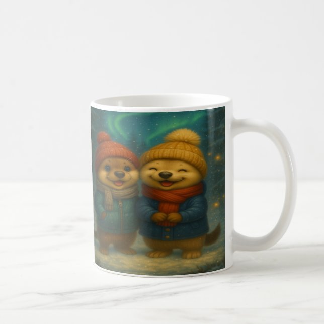 Café Caneca de Natal Caprichosa com Amigos Animais Acon (Direita)