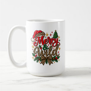 Café Caneca de Natal com Estampa de Leopardo Merry & Wi