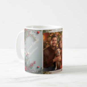 Café Caneca de Natal com Foto Personalizada da Família