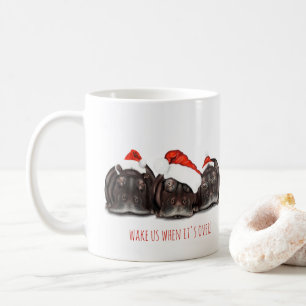 Café Caneca de Natal com Hippos, Acordar-nos quando aca