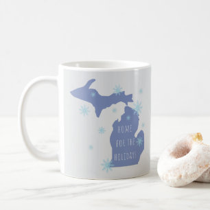 Café Caneca de Natal com Nome Personalizado de Michigan